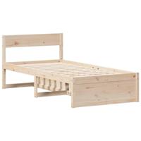 Bedframe zonder matras massief grenenhout 75x190 cm - thumbnail