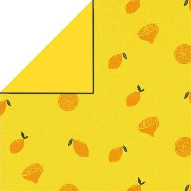 Cadeaupapier - Geschenkpapier - Lovely lemons on yellow 50 cm