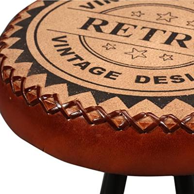 Barkrukken echt leer en canvas 2 st Barkrukken echt leer en canvas 2 st