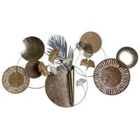 Decoratieve figuren DKD Home Decor 90 x 8,3 x 49 cm Grijs Gouden Koper Cirkels - thumbnail