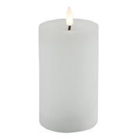 Stompkaars rustiek LED rond Lyon M wit hoogte 12 x 7,5 cm - thumbnail