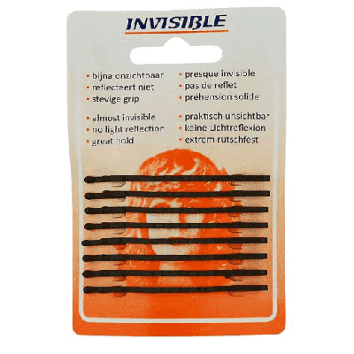 Invisible schuifjes newey kaartje bruin lang