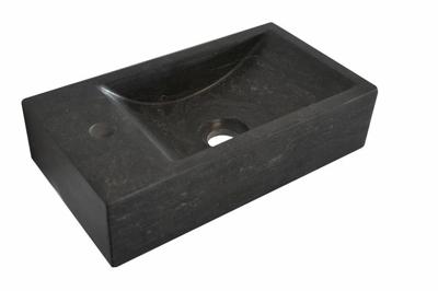 Natuursteen fontein Recto 40x22x10cm (kraangat links) Natuursteen fontein Recto 40x22x10cm (kraangat links)