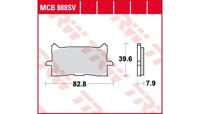 TRW -lucas remblokken "mcb 888" brake pad mcb 888 sv sintered metal - thumbnail