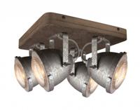 Freelight Spot Woody 4 lichts zink-hout - thumbnail