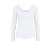 PIECES ribgebreide longsleeve met biologisch katoen zwart - thumbnail