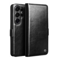 Qialino Samsung Galaxy S26 Ultra hoesje - Leren bookcase - Magnetische sluiting - Zwart - thumbnail