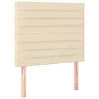 Boxspring met matras stof crèmekleurig 90x200 cm - thumbnail