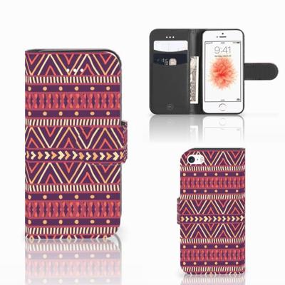 Apple iPhone 5 | 5s | SE | Telefoon Hoesje | Aztec Paars Apple iPhone 5 | 5s | SE | Telefoon Hoesje | Aztec Paars