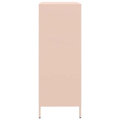 Hoge kast 68x39x101,5 cm staal roze