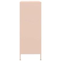 Hoge kast 68x39x101,5 cm staal roze - thumbnail