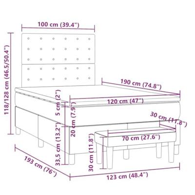 Boxspring met matras stof taupe 120x190 cm