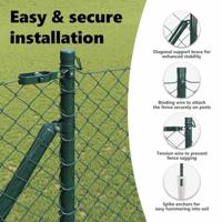 VidaXL Afrasteringspaal groen 10 x 1,5 m (60 x 60 mm gaas) - thumbnail