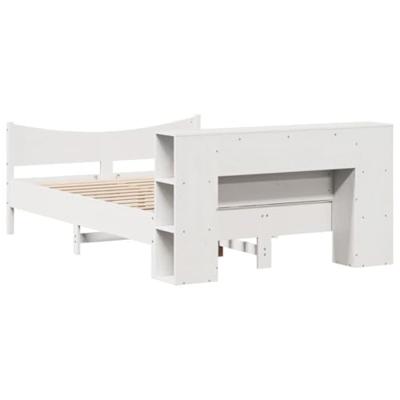 Bedframe zonder matras massief grenenhout wit 140x200 cm