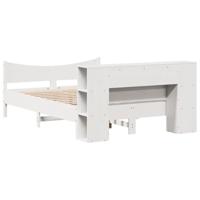 Bedframe zonder matras massief grenenhout wit 140x200 cm - thumbnail