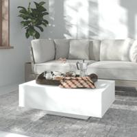 Salontafel 85x55x31 cm spaanplaat wit - thumbnail