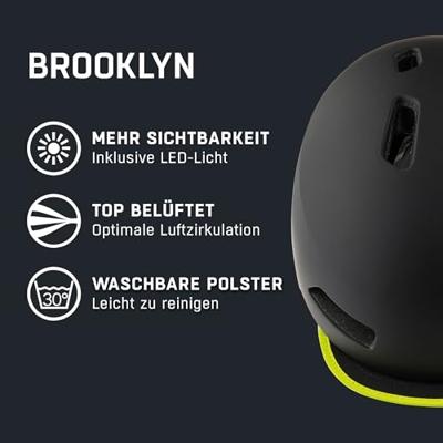Alpina sports urban helm brooklyn 57-61 mat zwart/geel