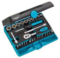 HAZET Dopsleutelset 853-1 | 1/4 inch (6,3 mm) zeskant massief, 1/4 inch (6,3 mm) vierkant hol | Buiten-zeskant-tractieprofiel, Binnen-zeskant-profiel, - thumbnail
