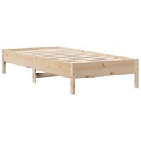 Bed met boekenkast zonder matras massief grenenhout 90x200 cm - thumbnail