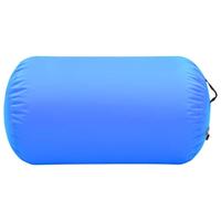 Gymnastiekrol met pomp opblaasbaar 100x60 cm PVC blauw - thumbnail