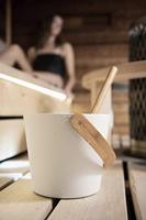 Rento Design sauna-emmer met beugel - Wit - thumbnail