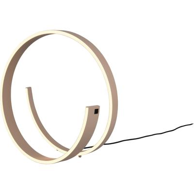 LED Tafellamp - Cinque Cinardi - 1 Lichtpunt van 21 Watt - Dimbaar - Aanpasbare Lichtkleur - Snoerschakelaar - Taupe - Metaal