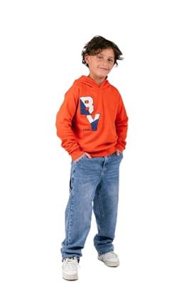 B.Nosy winter hoodie jongens - rood - Sep