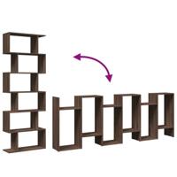 Kamerscherm / boekenkast 6-laags 70x24x193 cm hout bruin eiken - thumbnail