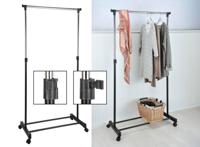 Hi Mobiel kledingrek - 84 x 41,5 cm - Zwart - thumbnail