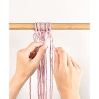 Macraméset, 10 stuks BOHO FOLIA beige - thumbnail