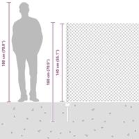 VidaXL Hek met paal groen 1,4 x 10 m staal en pvc - thumbnail