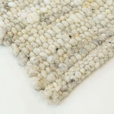 Tapeso Wollen vloerkleed handweef Veve - beige|grijs - 200x290 cm Tapeso Wollen vloerkleed handweef Veve - beige|grijs - 200x290 cm