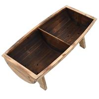 Opslagbank 103x51x44 cm massief hout en stof - thumbnail