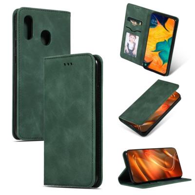 Retro huid voelen Business magnetische horizontale Flip lederen case voor Samsung Galaxy A20 & A30 (leger groen) Retro huid voelen Business magnetische horizontale Flip lederen case voor Samsung Galaxy A20 & A30 (leger groen)