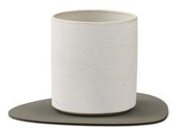 LIND DNA Onderzetter Nupo - Leer - Flint Grey - 13 x 11 cm - thumbnail