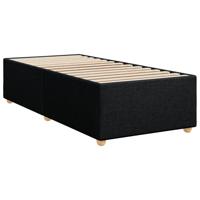 Boxspring met matras stof zwart 140x190 cm - thumbnail