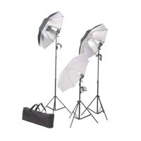 VidaXL Studioverlichtingsset 24 watt inclusief statieven en paraplu's - thumbnail