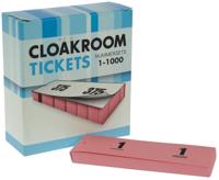 Cloakroom tickets 1-1000 roze - thumbnail