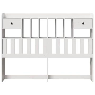 Hoofdbord met opbergruimte 140 cm massief grenenhout wit