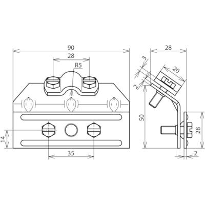 DEHN SGK ZS 7.10 KB3.13 STTZN Klem voor sneeuwvangrooster 1 stuk(s)