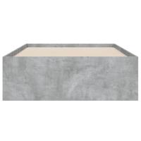 Bedframe met lades bewerkt hout betongrijs 75x190 cm - thumbnail