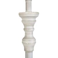 QAZQA Landelijke vloerlamp grijs met witte plissé kap - Classico - thumbnail