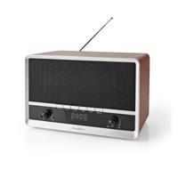 FM-Radio | Tafelmodel | AM / FM | Batterij Gevoed / USB Gevoed | Digitaal | 12 W | Scherm grootte: 1.6 " | Zwart-Blauw Scherm | Bluetooth® | Wekker | Bruin / Zwart - thumbnail
