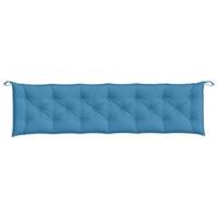 Tuinbankkussens 2 st 200x50x7 cm stof gemêleerd blauw - thumbnail