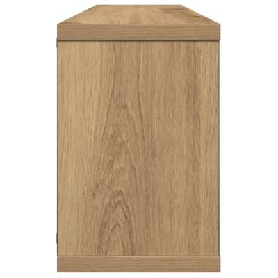 Wandschappen kubus 2 st 60x15x23 cm hout artisanaal eiken