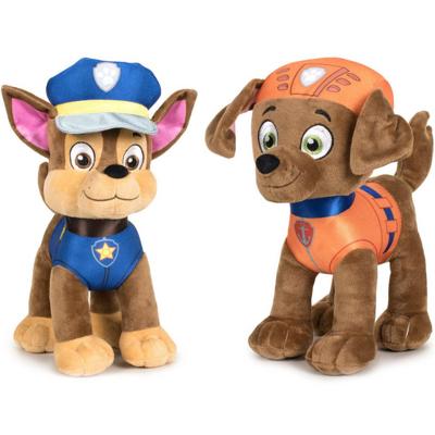 Paw Patrol knuffels set van 2x karakters Chase en Zuma 27 cm - Paw Patrol knuffels set van 2x karakters Chase en Zuma 27 cm -