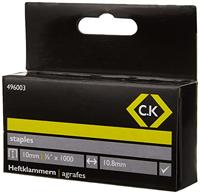 C.K 496003 Nieten voor tacker Type 140 1000 stuk(s) Afm. (l x b) 10 mm x 10.5 mm - thumbnail