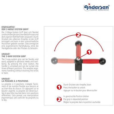 Andersen Boodschappentrolley Unus Shopper Eske 75cm-Red