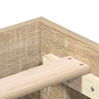 Bedframe zonder matras 200x200cm spaanplaat sonoma eikenkleurig - thumbnail