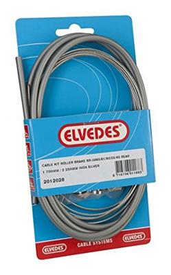 Elvedes kabelset rollerbrake brim85/55/45 achterzijde zilver